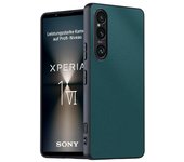 Funda de piel sintética y carcasa rígida de policarbonato para Sony Xperia 1 VI, ultrafina, con textura
