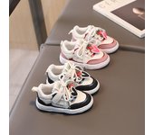 Zapatos para niños 2023 Primavera Nueva Babt Zapatos deportivos Zapatos casuales para niñas Zapatos de tablero para niños Zapatos para bebés 21 color rosa
