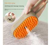 Cepillo de vapor para gatos, cepillo para perros 3 en 1, cepillos eléctricos para el pelo de gatos con pulverizador para masaje, peine para el cuidado de mascotas, peines para depilación