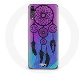 Coque pour Huawei P20 Attrape Rêve Noir Fond Bleu et Violet