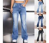 Pantalones vaqueros para mujer, pantalones vaqueros ajustados, pantalones vaqueros elásticos con bolsillos, pantalones vaqueros para mujer XL azul claro