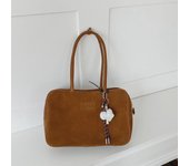 Bolso de mano de piel auténtica para mujer: Bolso Boston retro de piel de vacuno esmerilada, para hombro o bandolera, serie MIU 688