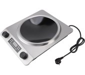 Hornillo Individual de Encimera 3500W Hornillo de Inducción Portátil con Panel de Control Táctil Superficie Curva EU Plug