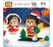 LOZ Animal World Christmas Bear 2PCS Santa Claus Coat Tree Gifts DIY Mini Diamond Blocks Bricks Juguete de construcción para niños sin caja
