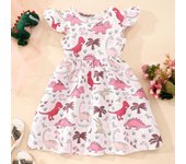 Vestido de princesa dulce con mangas voladoras para niñas 18-24M
