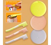 2 unids/set tapa de lata de comida para perros y gatos con cuchara, Universal, libre de BPA, grado alimenticio, juego de cuchara sellada para lata de comida para mascotas verde