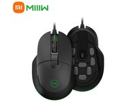 Ratón para juegos por cable Xiaomi Youpin MIIIW 700G RGB efecto de luz colorido 1000HZ velocidad 10 botones 7200DPI ratón ergonómico para Gamer PC negro