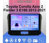 Radio de coche Android Auto Carplay para Toyota Corolla Axio 2 Fielder 3 2012-2021 Reproductor multimedia Unidad principal Estéreo Navegación GPS BT WIFI 1+16 GB 1+16GB