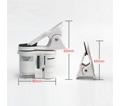 Microscopio universal con clip, lupa de 100x con clip para teléfono, luz LED integrada, luz UV blanco