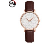 Reloj con grabado 3D para mujer, relojes de moda a prueba de agua, relojes de marca de lujo para mujer