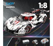 Cada 4449PCS 1:8 ciudad Control remoto coche de carreras V12 Hypercar bloques de construcción RC Supercar vehículo deportivo ladrillos juguetes regalos Without box