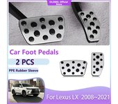 Pedales de coche para Lexus LX Toyota Land Cruiser J200 2008 ~ 2024 Acelerador Freno de combustible antideslizante Sin perforación Cubiertas de aleación Piezas