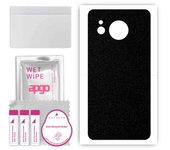 apgo Protective Skin Sticker for the back compatible with Sharp Aquos Sense7 Plus, Wrap Film, Foil, Vinyl - Pattern Matte Black