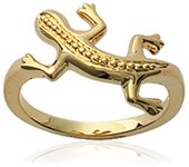Anillo Chapado en Oro 'Lagarto' 52