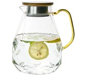 Hervidor de agua fría de vidrio de borosilicato de alta calidad, soplado artificial, transparente, hervidor de agua fría para el hogar, creativo
