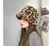 Sombrero de pescador con estampado de leopardo de moda bronceado
