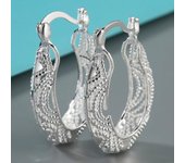 Pendientes de perlas coreanas y diamantes esmaltados bañados en oro de oro blanco
