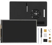 Estuche protector de ABS para Raspberry Pi 4B, pantalla de 3,5 pulgadas, disipador de calor y destornillador.
