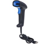 Escáner de código de barras portátil 2D con sensor CMOS de alta sensibilidad y lector de código de barras USB con cable para supermercados