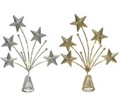 adorno para copa árbol de navidad estrella 5x21x31cm 12 leds colores surtidos