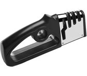 Afilador de cocina 4 en 1, afilador rápido doméstico, afilador de cuchillos de cocina de mano, herramienta de afilado multifuncional M negro