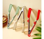Pinzas para alimentos de acero inoxidable, pinzas de cocina de silicona antideslizantes, pinzas para cocinar, herramientas para barbacoa, ensaladas, accesorios de cocina para parrilla blanco