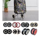 Ruedas flexibles para carritos de compras Ruedas para sillas de ruedas resistentes al desgaste Ruedas para carritos de viaje Ruedas portátiles 13cm-01