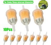 10 filtros de aceite y gasolina para coche de 6 mm a 8 mm, universales, para motores pequeños, cortacésped y motocicletas. 10pcs