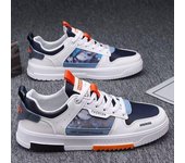 Zapatos de tabla de tendencia de diseñador para hombre, zapatillas informales transpirables de verano, calzado para correr al aire libre, calzado para caminar para jóvenes y estudiantes, tenis masculino 39 azul