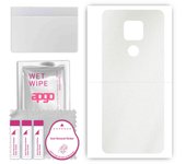 apgo Protective Skin Sticker for the back compatible with Motorola Moto G Play, Wrap Film, Foil, Vinyl - Pattern Matte Transparent