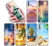 Funda de teléfono con diseño de atardecer y playa para Xiaomi Redmi Note 10, 9 Pro Max, 10S, 10T, 9A, 9C, 9S, 9T, 8A, 8T, 8, 7 Pro, TPU suave, color negro Redmi 8