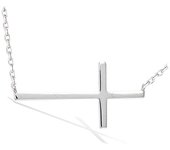 Les Trésors De Lily [N6864] - Collier Argent 'Croix' argenté (rhodié) - 22x17 mm plata