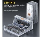 Juego de destornilladores de precisión 180 en 1, brocas magnéticas, herramientas profesionales de reparación manual para teléfonos móviles, relojes y gafas con caja de almacenamiento.