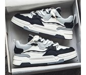 Zapatillas de deporte de cuero para hombre y mujer, nuevas y cómodas zapatillas informales con plataforma, zapatos vulcanizados, zapatillas para correr con cordones a la moda, calzado de primavera 39 beige