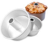Molde redondo para pastel de gasa, molde para pastel con chimenea hueca inferior extraíble, herramientas para cocinar pasteles DIY