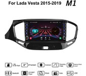 Radio estéreo para coche Android 2 Din para Lada Vesta 2015-2019 con botón, navegación GPS, reproductor de vídeo Multimedia 1 + 16GB 1+16GB