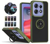 Funda protectora mate con anillo magnético para Motorola Moto Edge 50 Fusion Ultra Pro 40 Neo Plus 2023 5G Moto Edge 50 Ultra amarillo