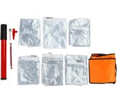 Juego de 6 férulas inflables de PVC para soporte de lesiones, tobillera, pierna, brazo, estabilizador con bomba de aire.