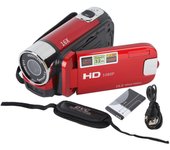 Cámara DV 4K de 48 MP con pantalla giratoria TFT de 2,7 pulgadas y zoom digital de 16x con cable USB rojo