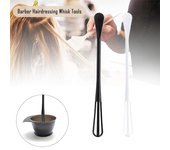 Batidor de crema para tinte de peluquería, agitador de tinte de plástico, herramienta de batidor de cocina Barbe negro