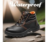 Zapatos de seguridad para el trabajo unisex, impermeables, con puntera de acero, zapatillas antigolpes, botas de trabajo indestructibles a prueba de pinchazos para exteriores 40 marrón