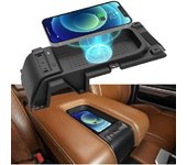 Cargador inalámbrico CarQiWireless para Toyota Tundra 2014 2015 2016 2017 2018 2019 2020 2021, bandeja de carga inalámbrica para consola central, almohadilla de carga para teléfono