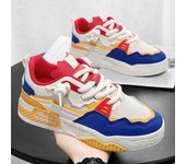 Zapatos de diseñador para hombre, zapatillas informales con plataforma, zapatillas de deporte a la moda con cordones, zapatillas deportivas para estudiantes, zapatillas vulcanizadas para correr para hombre 39 amarillo