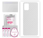 apgo Protective Skin Sticker for the back compatible with Motorola Moto G Stylus 2021, Wrap Film, Foil, Vinyl - Pattern Transparent Carbon