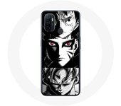 Coque pour Oppo A53 Sangoku Naruto Luffy one piece Dragon Ball Z fond noir et blanc anime manga