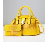 Bolsos y carteras de moda para mujer, de piel de alta calidad, color amarillo, de diseñador, de gran capacidad, tipo mensajero