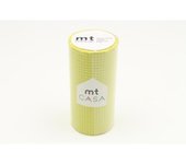 Masking Tape MT CASA Quadrillage 100 mm vert fond jaune - fiel mustard - Masking Tape (MT) Jaune