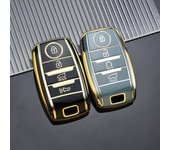 3/4 botones TPU funda de llave de control remoto para coche para Kia Sportage Cerato Optima K2 K3 K4 K5 Rio Picanto K2 Soul Sorento Sedona llavero de cubierta 3 Button Key Case blanco