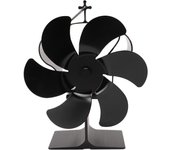 Ventilador de estufa de 6 aspas con encendido automático, no eléctrico, resistente a altas temperaturas