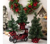 Mini árbol de Navidad Pequeño árbol de Navidad de mesa con base de bolsa de tela Pino artificial S